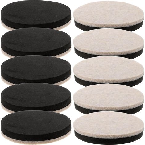 Lot de 10 patins ronds en feutre pour pieds meubles, installation (1/5)