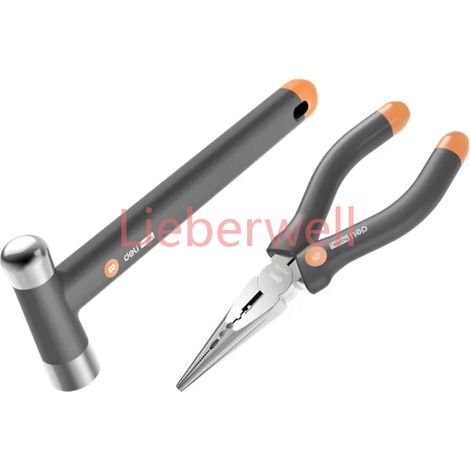 Deli – ensemble d'outils manuels multifonctions, outils pour le travail du bois, ruban à mesurer, clé à marteau, combinaison multi-outils, Kit d'outils de réparation domestique (1/5)