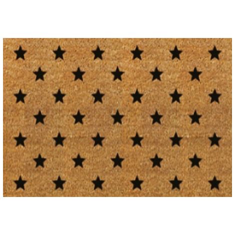 Dehee Teppich Bürsten Kokos Sterne 40x60cm - Intex-dehee