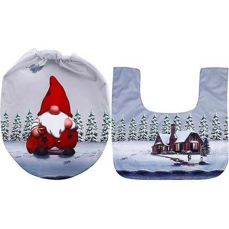 1 Set Weihnachts-Toilettenvorleger