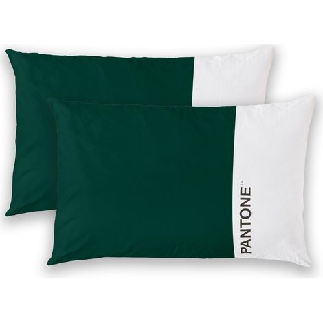 Taies d'oreiller de lit 50 x 80 cm Coton 100% certifié OekoTex, Housse de Coussin de lit, 2 pièces, Frais Respirants, taie d'oreiller avec Rabat de 20 cm, Linge de lit Doux (1/5)