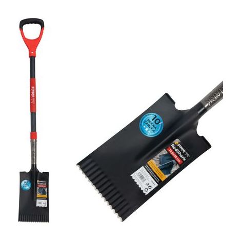 Spaten Strend Pro Premium RedShark, gerade, mit Glasfaserstiel D 1150 mm, 10 Jahre Garantie.