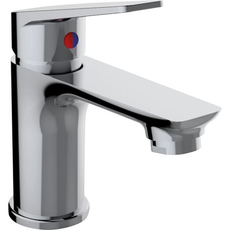 Schläfer 26505012 Miscelatore Monocomando per Lavabo Bagno serie Leonardo con Scarico automatico 1 1/4, Rubinetto Monoforo Lavandino Bagno cartuccia diam35mm Cromo Argento, Made in Italy (1/5)