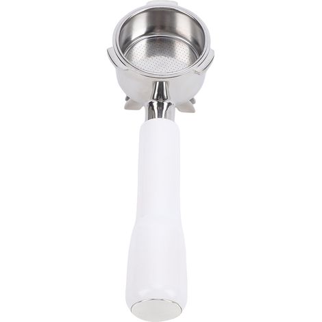 51-mm-Universal-Siebträger aus Edelstahl und ABS mit 3 Halterungen für Kaffeemaschinen, weiß (1/4)