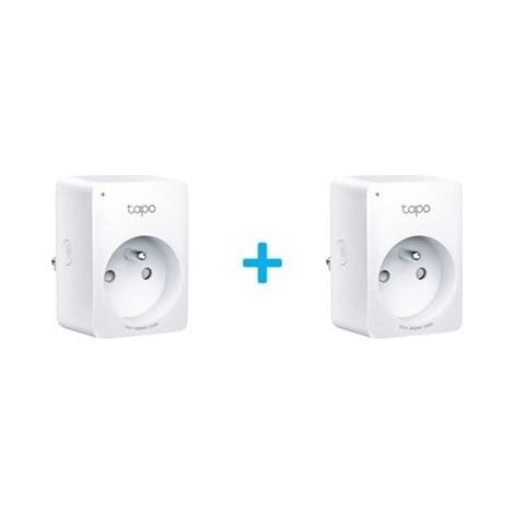 Pack de 2 Mini Prises Connectées WiFi TP LINK avec suivi de consommation Blanc