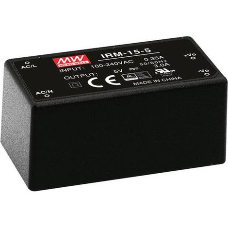 Mean Well IRM-15-24 Alimentatore da circuito stampato AC / DC 24 V/DC 0.63 A 15 W (1/3)