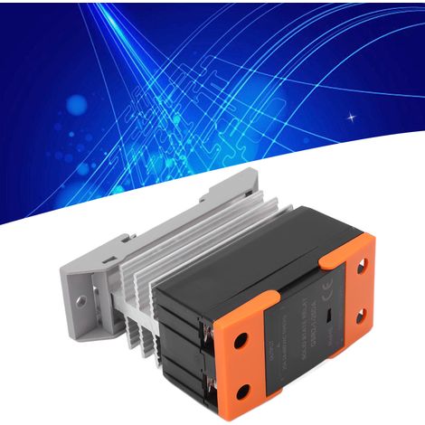 Relais statique miniature à commande CC, alimentation CA, avec dissipateur thermique, 3-32 V CC (1/5)