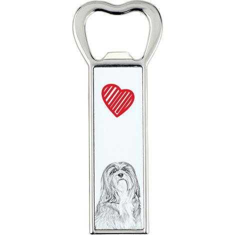 Lhasa Apso - un apribottiglie con un cane, un apri-frigo personalizzato, un regalo unico per uomo firmato Art-Dog (1/5)
