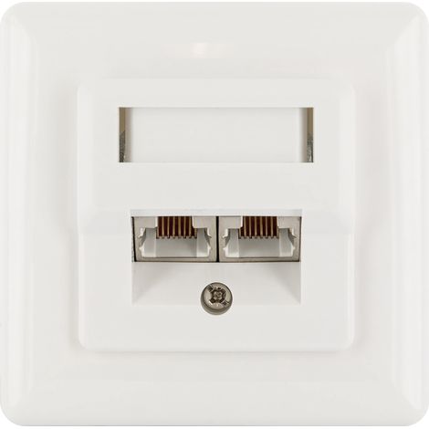 Schwaiger RJ-45 Netzwerkdose weiße doppelte CAT 6 (1/5)