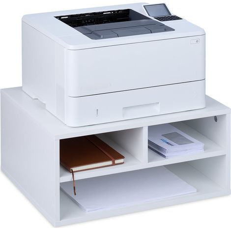 Soporte para impresora con 3 compartimentos de almacenamiento