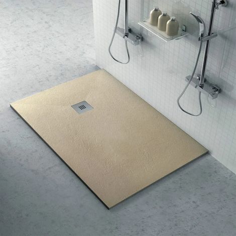 Piatto doccia in resina 80x120 rettangolare Karen pietra tortora (1/5)