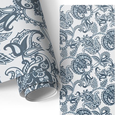 Möbel - Klebefolie - Möbelfolie - abwaschbare und selbstklebende Deko-Folie für Küche - Schrank -Tisch & Fensterbank - Botanisches Muster 50x100 cm