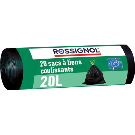 Lot de 20 sacs-poubelle 20L Fabriqué en France - BAGY ROSSIGNOL