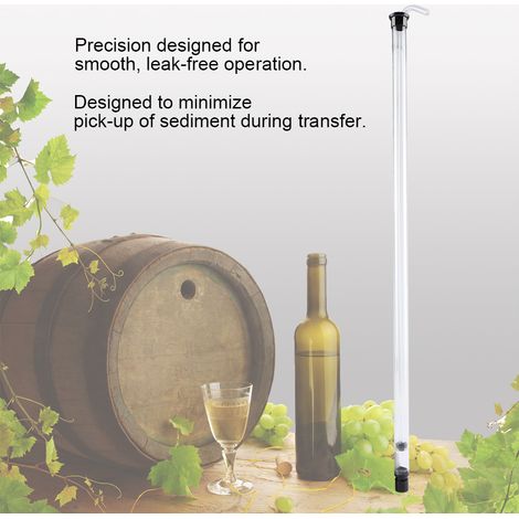 Siphon Auto 64cm pour Transfert Bière Vin avec Tuyau Plastique - Seau et Dame Jeanne (1/5)