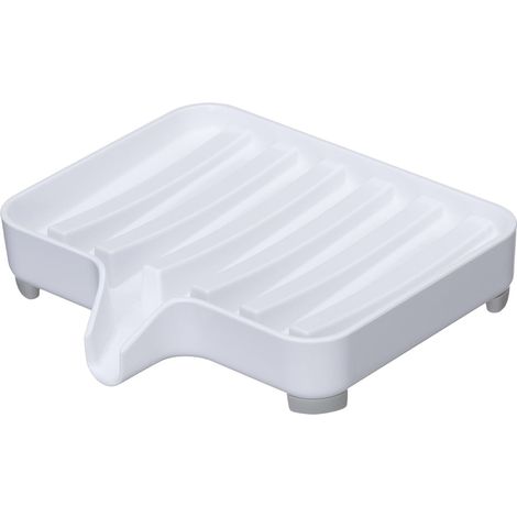 Porta sapone con scolo bianco - L11 cm