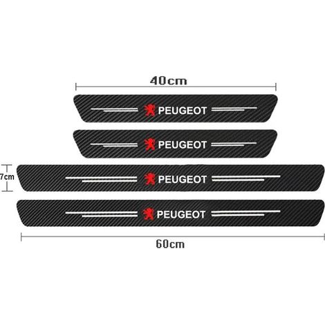 (A) Pour Peugeot 308 408 508 RCZ 208 3008 2008 206 207 307 : protections de seuil de porte et de coffre en fibre,autocollants et accessoires auto (1/3)
