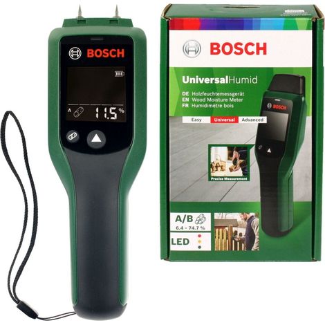 Bosch misuratore di umidità UniversalHumid (risultati precisi grazie alla selezione del gruppo di legno e al LED semaforico facile da interpretare) (1/5)