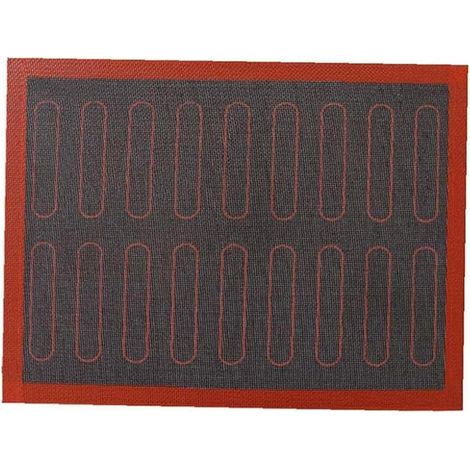 Tapis de cuisson en silicone, lot de 2 tapis de cuisson antiadhésifs et réutilisables, papier sulfurisé pour la cuisson du pain, des pizzas et des gâteaux (1/5)