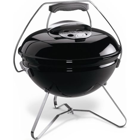 WEBER Barbecue a charbon portable Smokey Joe Premium O37 cm - Acier chrome - Noir (1/2)