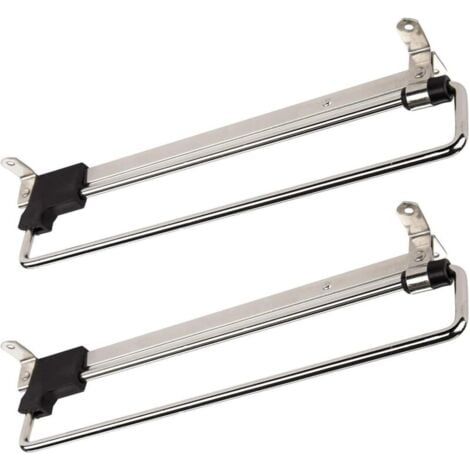 2 x Porte-Cintres Coulissant Portemonteaux Télescopic Porte-vêtements Extractible 300 mm (1/3)