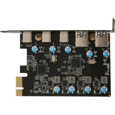 Carte d'extension PCIe UP5300 à 5 ports USB 3.1, transmission rapide 5 Gbit/s, pour PC de bureau Windows 7, 8, 10 et OS X (1/5)