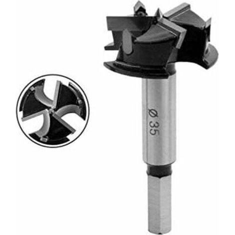 Forstner Mèche 35 mm ,Mèche à trou de Charnière, Forstner Foret Carbure pour Le Travail du Bois,Meubles, trou de Charnière de Porte.(KKQ-35N) (1/5)