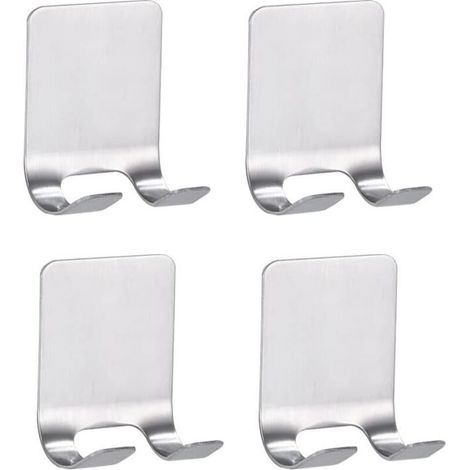 Rasierständer, Mehrzweck-Duschhalter, selbstklebend, Edelstahl, 2 Stück (silber) (1/5)