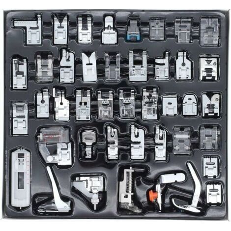 FENOPLASTICACOUCOU 42 PCS Machine à Coudre Piedsdebiche Set Home Machine à Coudre MultiFunction Pieddebiche Costume Combinaison Cadeaux de Couture Convient pour la Plupart des modèles de Machines à Co (1/5)