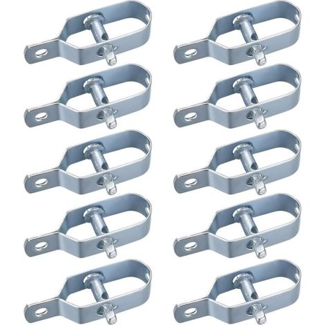 Lntyq 10 Pièces Tendeur Grillage, Tendeur de Clôture, Tendeurs à Fil Barbelé, Kit de Connecteurs Tendeur de Corde pour Fil de Tension (Couleur argent) (1/4)