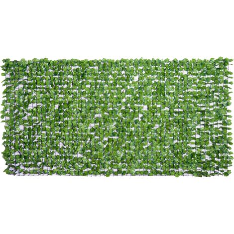 Haie artificielle en plastique vert clair 300 x 150 cm pour balcon, terrasse et jardin (1/5)
