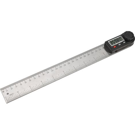 Elektronischer 2-in-1-Winkelmesser mit Digitalanzeige, 0-360°-Holzbearbeitungslineal, Multifunktions-Winkelmesser (300 mm) (1/5)