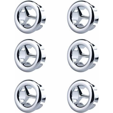 Memkey – Lot de 6 anneaux de débordement d'évier – Finition métal – Résistance à la corrosion – Installation facile – Pour lavabos et cuisines