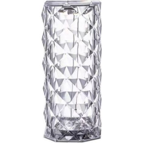 Lampe de table en cristal, lampe rechargeable à commande tactile 16 couleurs, eilleuse pour chambre (1/4)