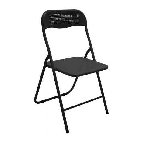 SEDIA PIEGHEVOLE METALLO POLO NERO 6 PZ