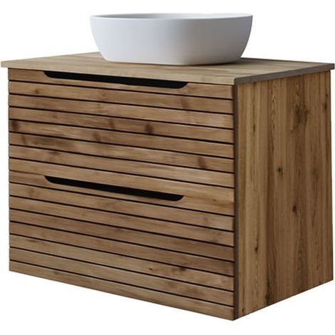 Kibath Mueble de baño con Lavabo KEN 60x45 cm acabado Desierto mate 2 cajones suspendido