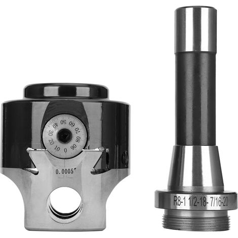 Tête de perçage réglable F1 3/4 pouce, arbre R8 F1, robuste pour tours à bois et à métaux (1/5)