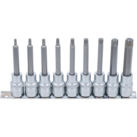 BGS Bit-Einsatz-Satz Antrieb Innenvierkant 12,5 mm (1/2") T-Profil (für Torx) 9tlg. - 5177 (1/5)