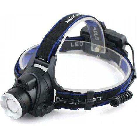 Linterna frontal LED recargable y potente, linterna de faro ajustable con cable USB para pesca, ciclismo, senderismo, running y camping (1/2)