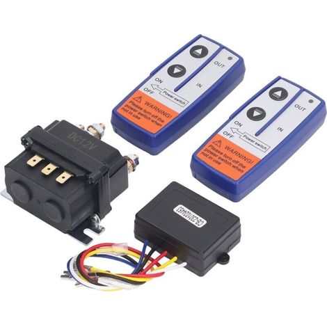 Kit relè per verricello da 12 V 250 A con contattore a controllo remoto per veicoli industriali (1/4)