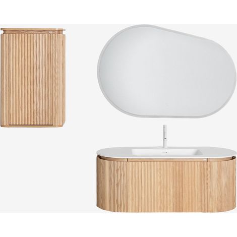 Conjunto de muebles de baño en madera con lavabo integrado Carsone SKLUM             