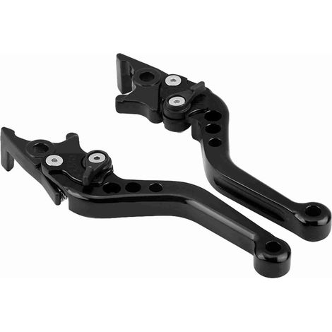 1 paire de leviers de frein à double disque en aluminium CNC pour scooter, noir (1/5)