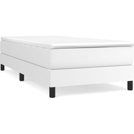 Maison Exclusive - Struttura Letto a Rete a Molle Bianco 90x190 cm in Similpelle