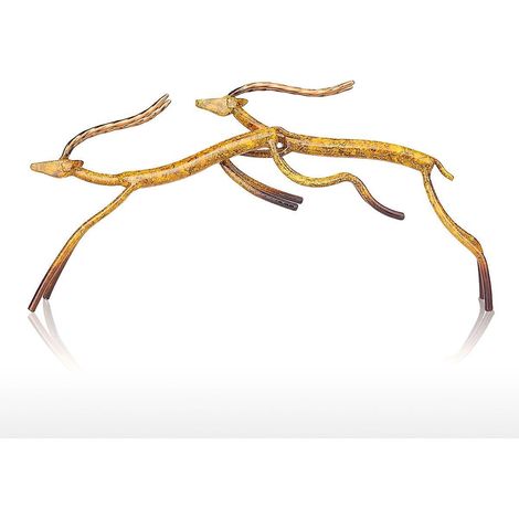 Springende Antilope Tooarts Eisenskulptur Heimdekoration Kunsthandwerk Metalltierskulptur