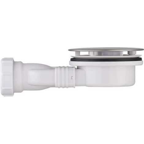 Bonde de douche ultra plate diamètre 90 mm pour receveur extra plat hauteur de reserve 60 mm Evacuation tube PVC 40 mm ecoulement 41 litres/minute