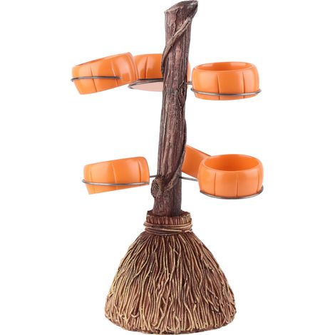Snackschalenhalter Halloween Kürbis Snackschalenständer Hexenbesen-Dekoration Dessertschalenständer für Esstisch (1/5)