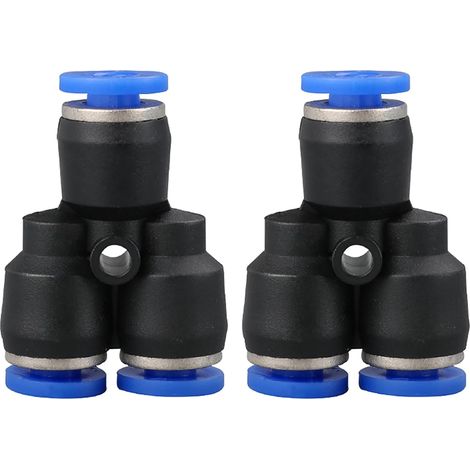 Connecteur pneumatique 2PCS coude/droit/type Y/T-Type/Réducteur de tube d'air pour la connexion rapide tuyauterie d'air, outils pneumatiques (réduction du raccord 10 mm à 8 mm) - Y-Type Fitting6mm (1/5)