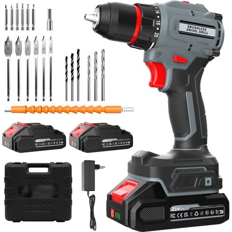 Visseuse sans fil sans balais 21 V, 55 Nm, avec 2 batteries de 2,0 Ah (1/5)