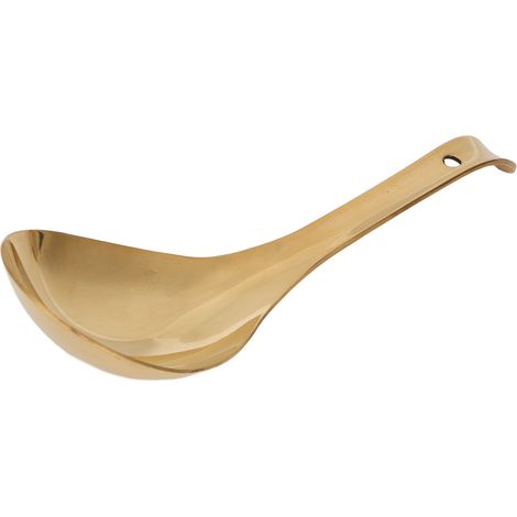 Cuillère de Service en Laiton Doré Épaissi, Cuillère à Soupe Brillante pour Cuisine (1/5)