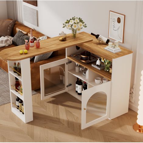 Tisch Esstisch ausziehbar 138 193 cm Weiß OKMYHOME (1/5)