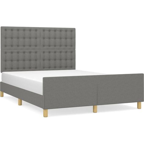 Maison Exclusive - Giroletto senza Materasso Grigio Scuro 140x190 cm Tessuto (1/5)